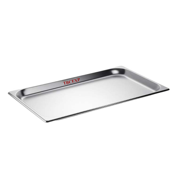 1/1 Size 2.5 cm Deep Anti Jam Stainless Steel Steam Table Hotel Pan 372117#